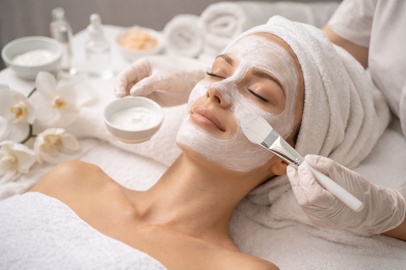 Facial treatment at Renew Aesthetics